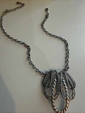 Carolyn Pollack Silver Ornate Filigree Pendant Necklace